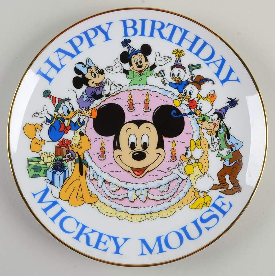 Disney Plates Mickey Mouse 50th Birthday Commemo - No Box by Walt Disney Productions-1