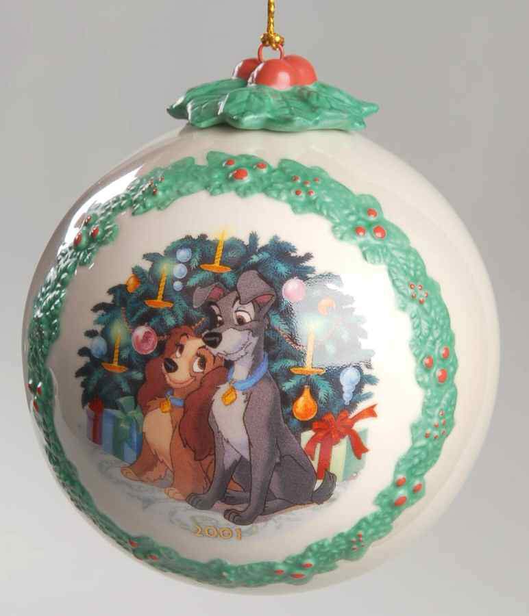 Annual Ball Ornament Lady & The Tramp-2001 - Boxed by Walt Disney Classics-1