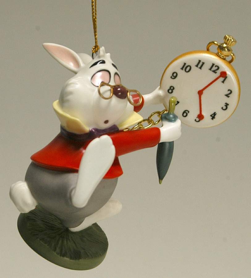 Members Only Ornaments No Time To Say Hello-Goodbye-White Rabbi - Boxed by Walt Disney Classics-1