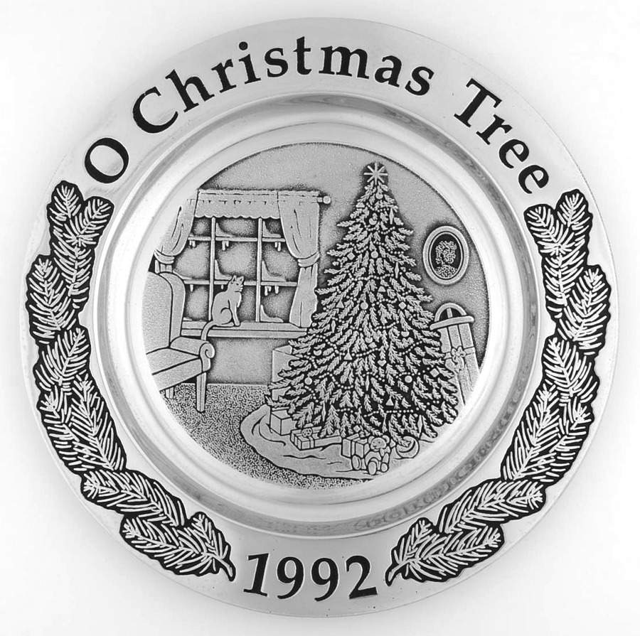 Annual Christmas Carol Wall Plates O Christmas Tree - No Box by Wilton Armetale-1
