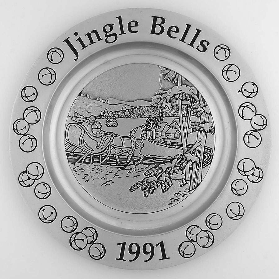 Annual Christmas Carol Wall Plates Jingle Bells - No Box by Wilton Armetale-1