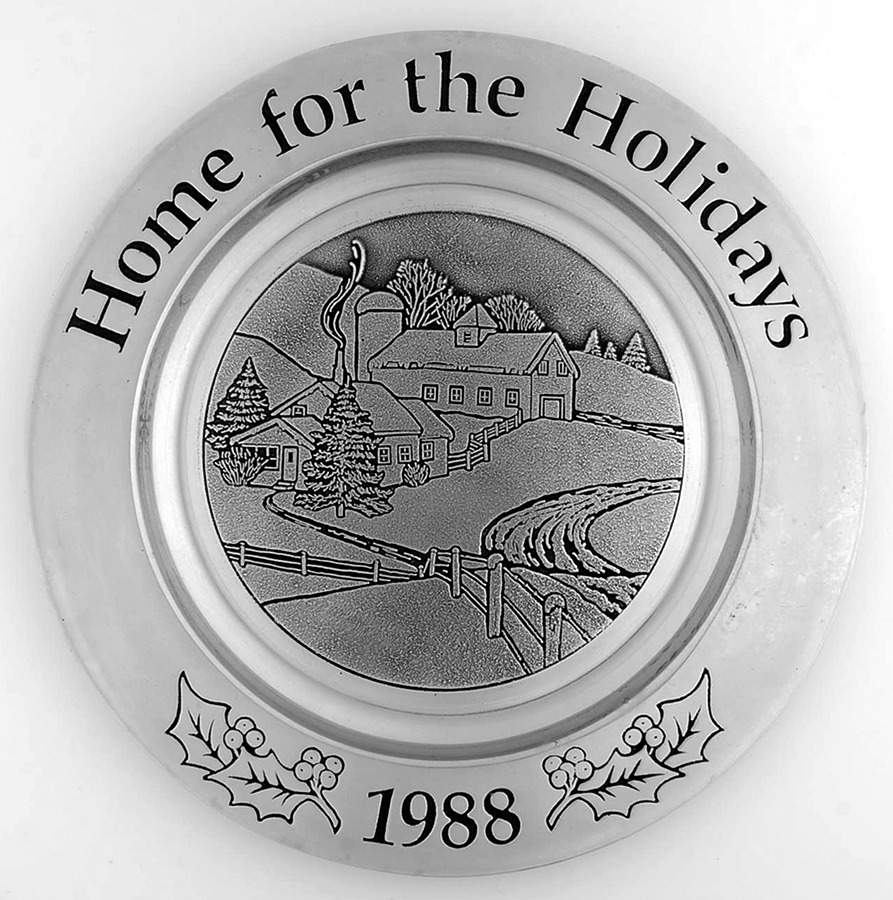 Annual Christmas Carol Wall Plates Home For The Holidays - With Box by Wilton Armetale-1