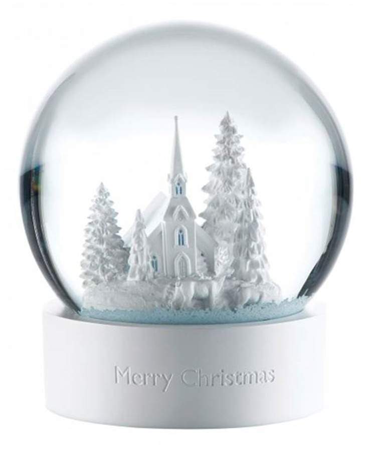 Christmas Snowglobes Merry Christmas - Church Scene - Boxed by Wedgwood-1