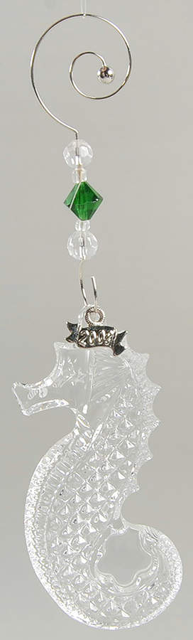 Seahorse Annual Ornament Seahorse - Green Enhancer - Boxed by Waterford Crystal-1