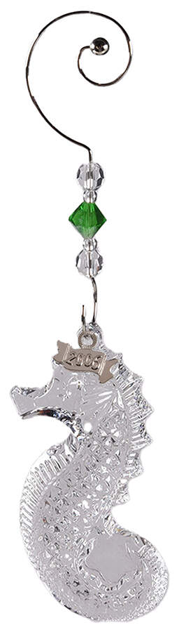 Seahorse Annual Ornament Seahorse - Green Enhancer - Boxed by Waterford Crystal-1