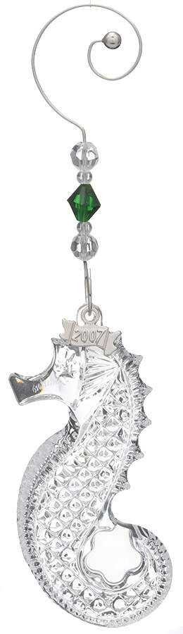 Seahorse Annual Ornament Seahorse - Green Enhancer - No Box by Waterford Crystal-1