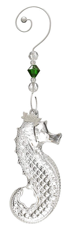 Seahorse Annual Ornament Seahorse - Green Enhancer - No Box by Waterford Crystal-1