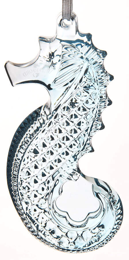 Seahorse Annual Ornament Seahorse - Blue - No Box by Waterford Crystal-1