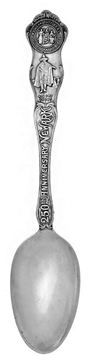 Souvenir Spoons - Silverplate 250th Anniversary Newark New Jersey - No Box by Wallace Silver-1
