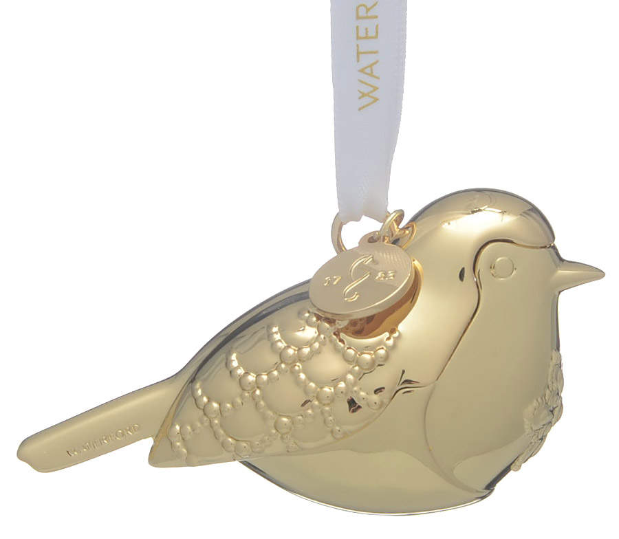 Golden Ornaments Golden Robin Ornament - Boxed by Waterford-1