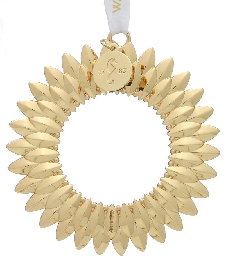 Golden Ornaments Golden Wreath Ornament - Boxed by Waterford-1