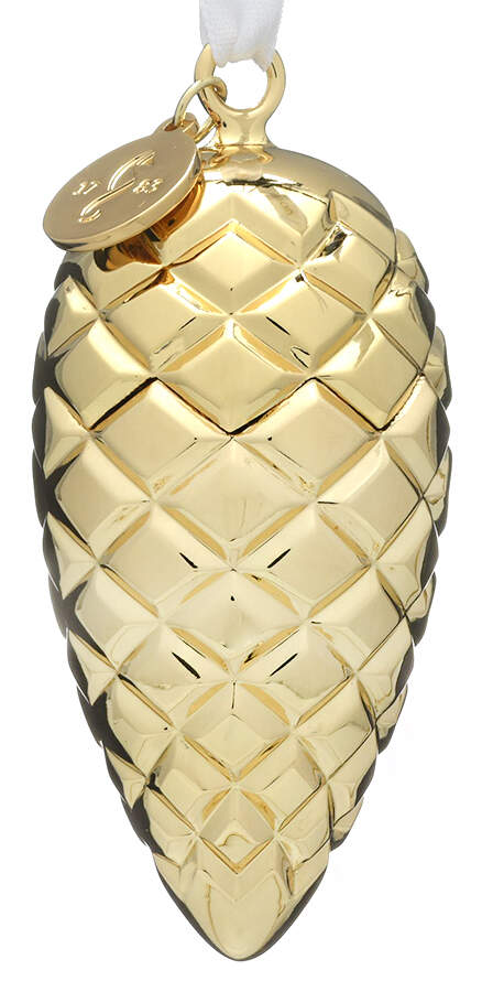 Golden Ornaments Golden Fir Cone Ornament - Boxed by Waterford-1