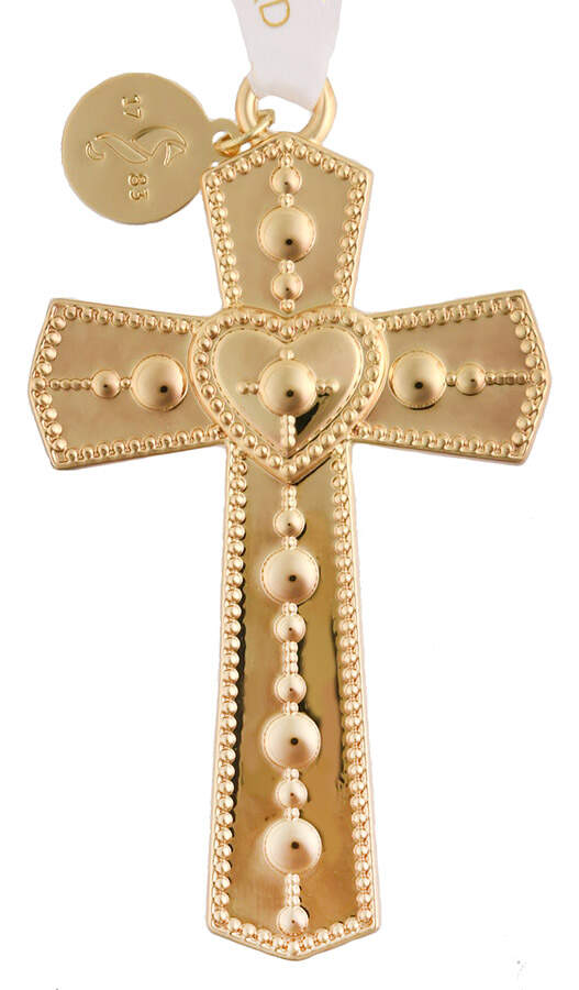 Golden Ornaments Golden Cross Ornament - No Box by Waterford-1