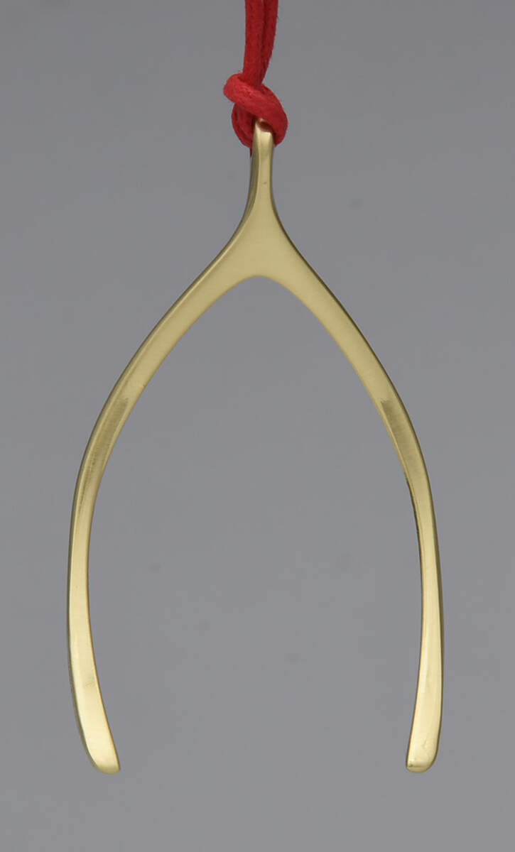 Golden Ornaments Christmas Wishbone - No Box by Waterford-1