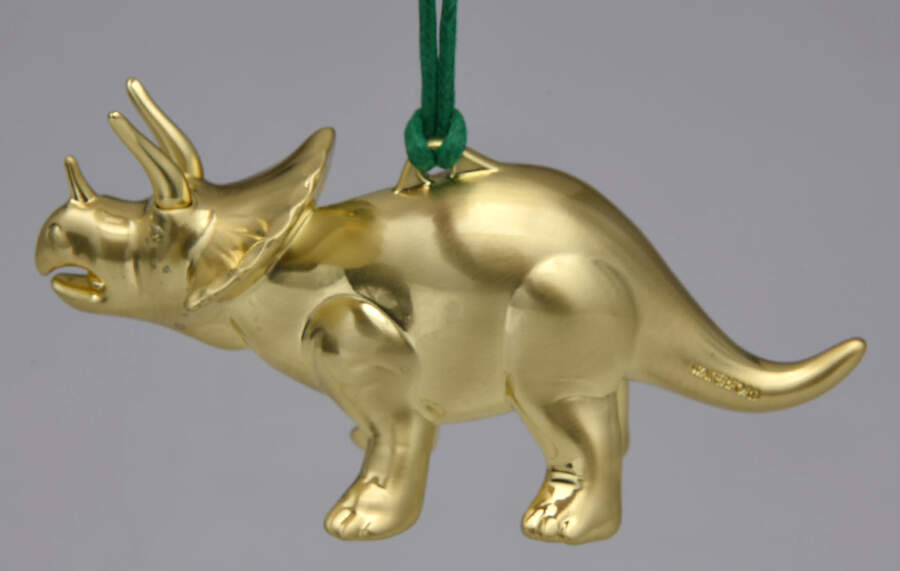 Golden Ornaments Christmas Triceratops - Boxed by Waterford-1