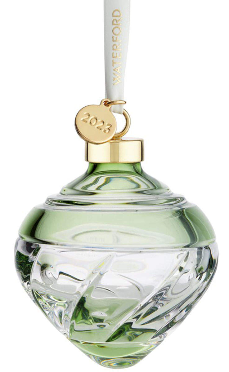 Winter Wonders Mistletoe Bauble- Green - Boxed by Waterford Crystal-1
