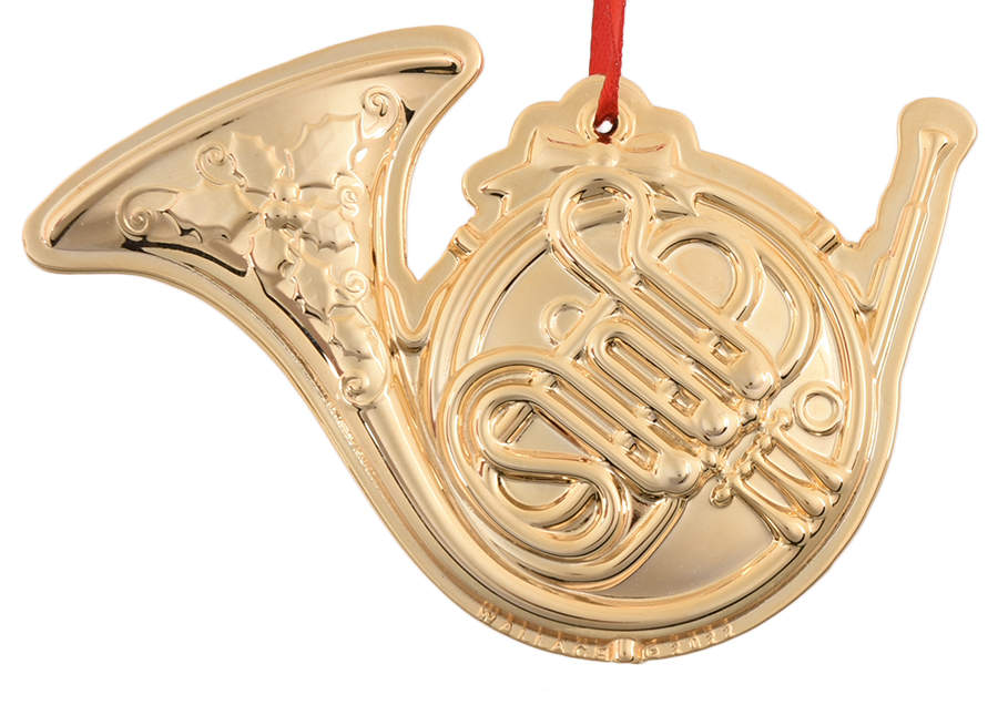 Musical Instruments - Gold-Plated French Horn - With Box by Wallace Silver-1