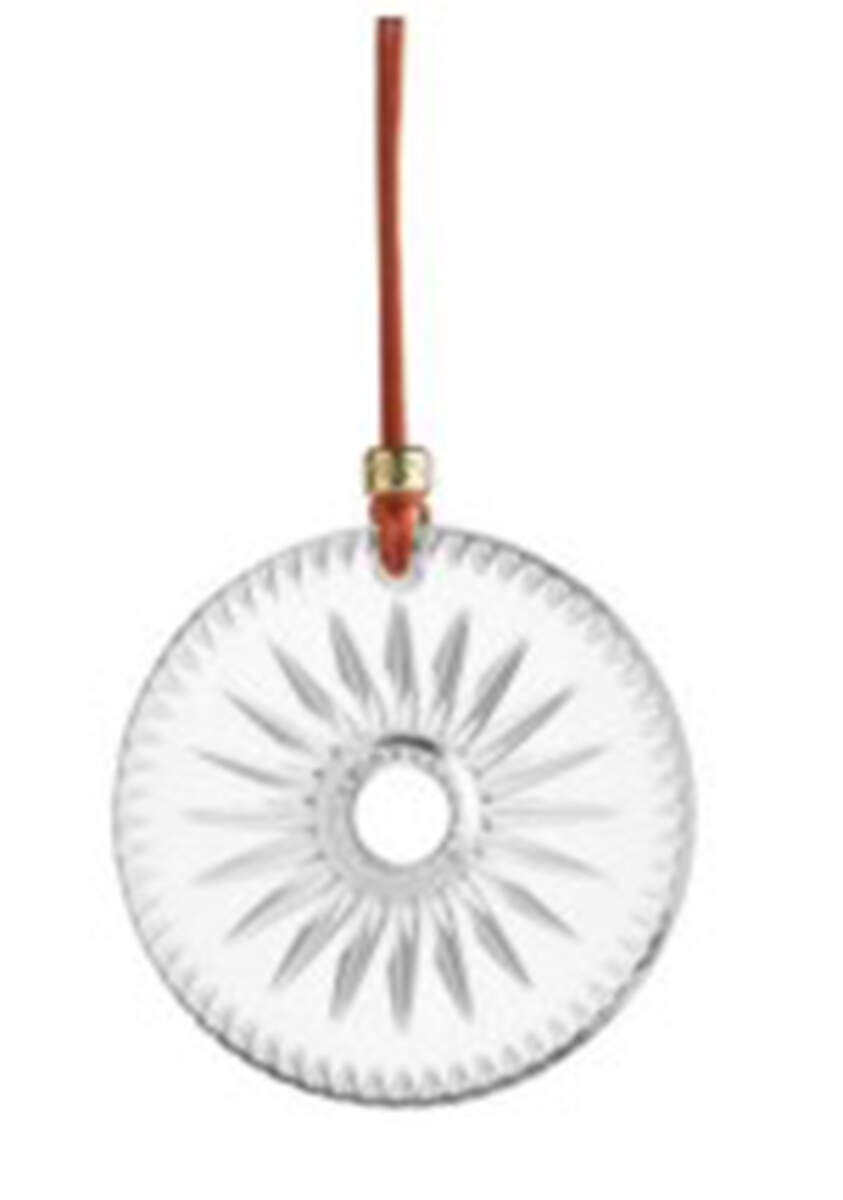 New Year Annual Keepsake Ornament 2025- Firework Clear Disc - Boxed by Waterford Crystal-1