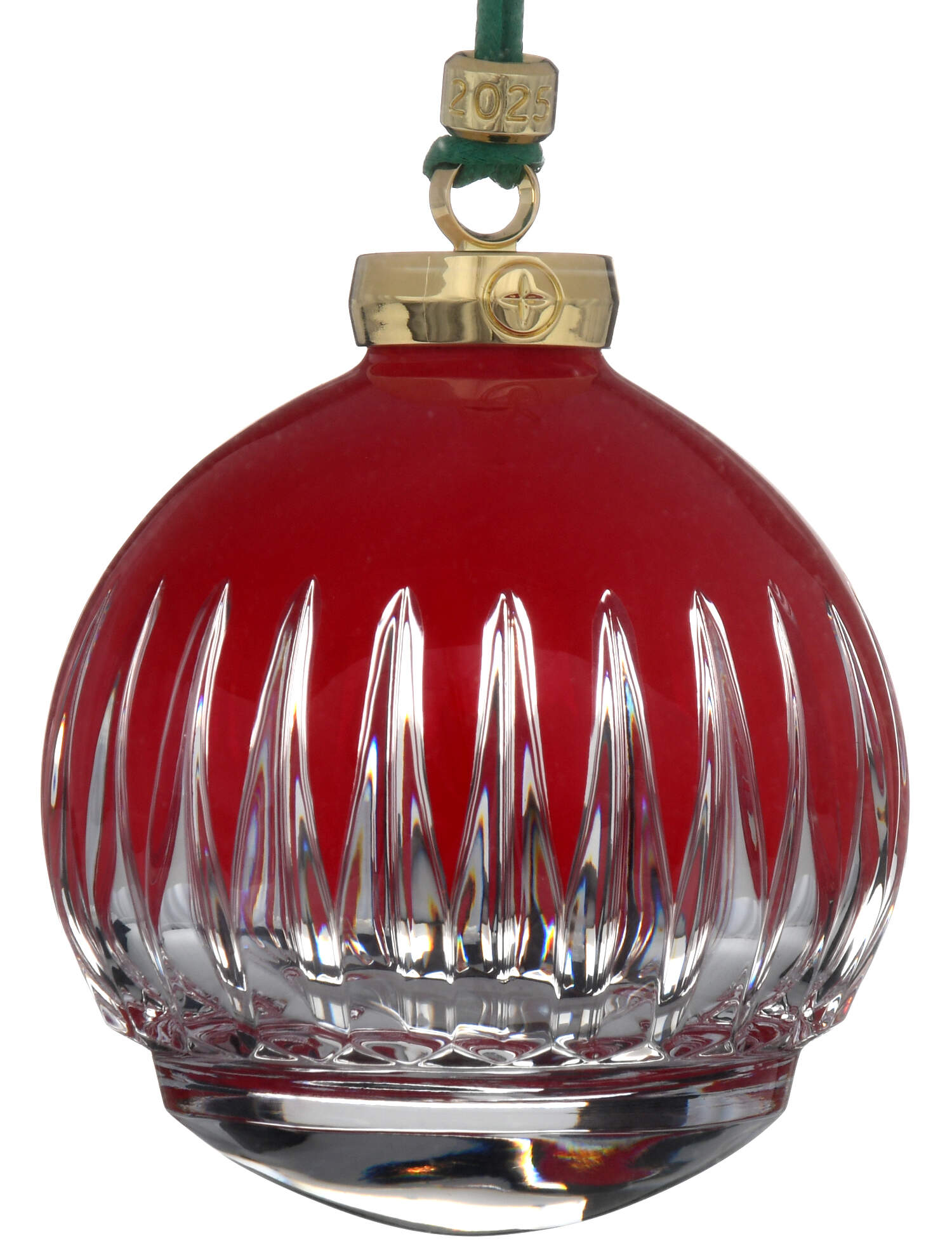 New Year  Annual Bauble Ornament 2025-Firework Red - Boxed by Waterford Crystal-1