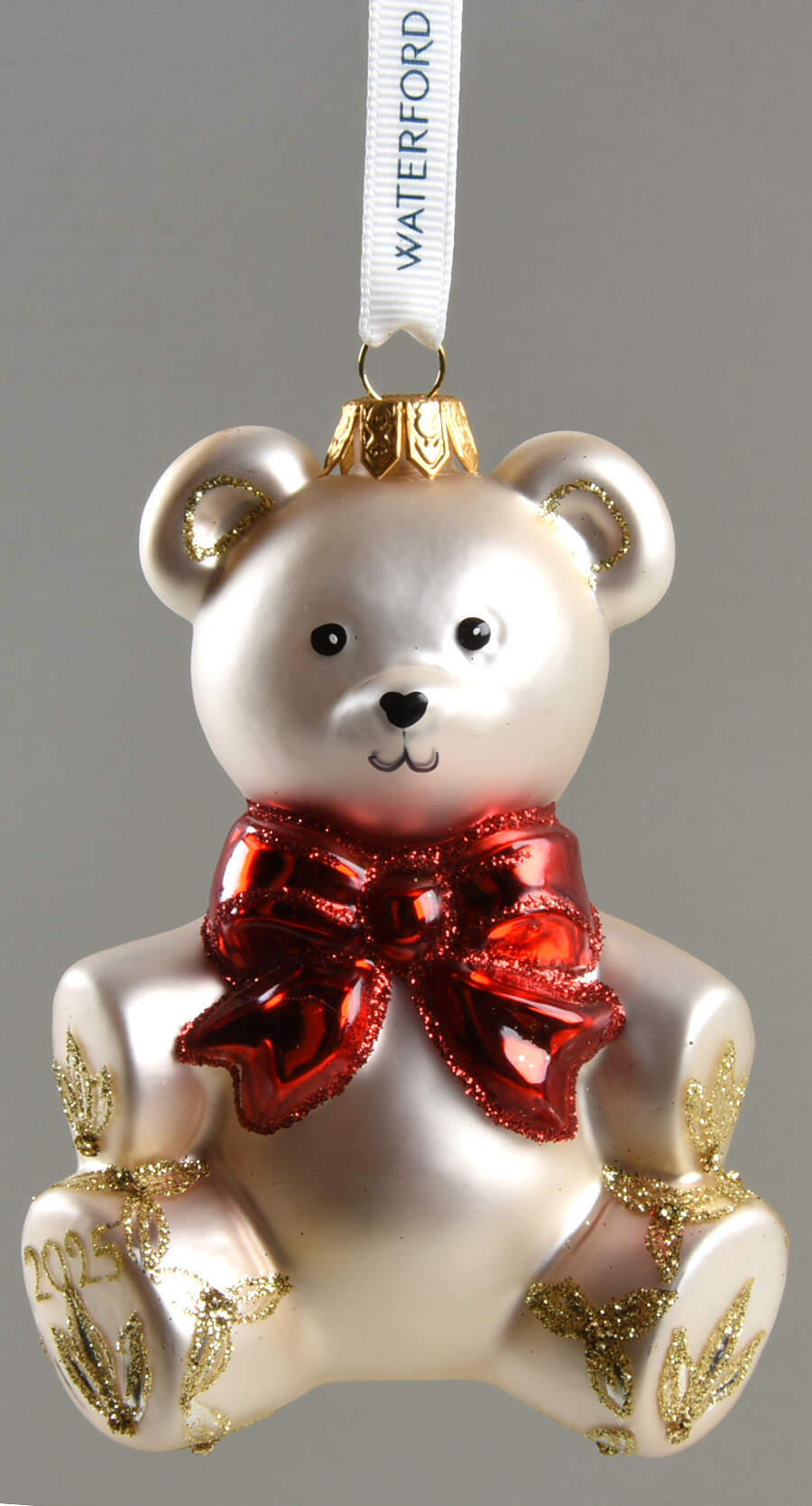 Baby's 1st Christmas Teddy Bear-Red Bow-Dated 2025 - Boxed by Waterford Crystal-1