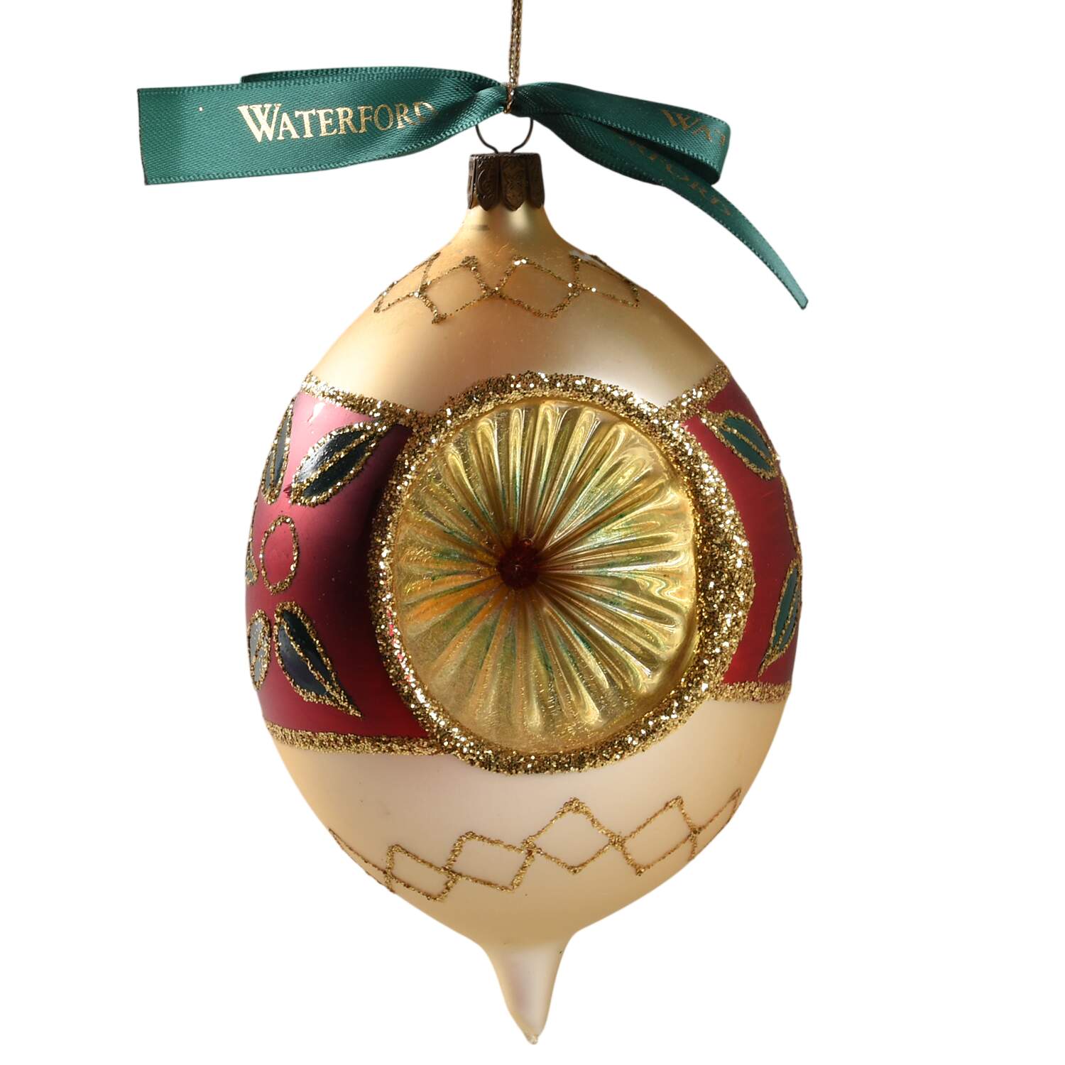 Red, Green on Champagne, White, Gold Ashling Reflector - No Box by Waterford Crystal-1