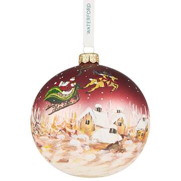 Painted Scenes, Art Christmas Eve Bauble - Boxed by Waterford Crystal-1