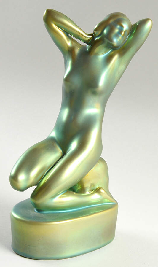 Zsolnay Figurines Nude Stretching - Eosin - Boxed by Zsolnay-1