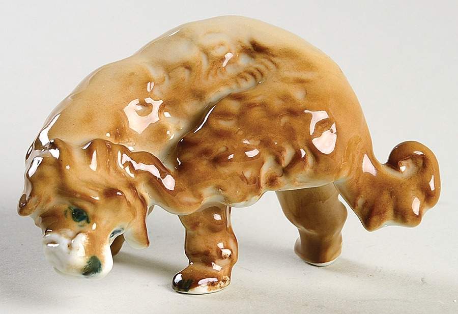 Zsolnay Figurines Dog Scratching - No Box by Zsolnay-1