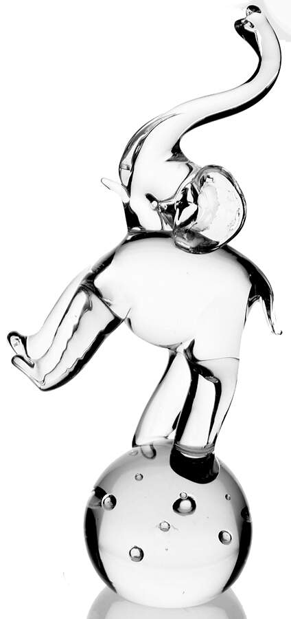 Zanetti Art Glass Elephant Balancing On Ball - No Box by Zanetti-1