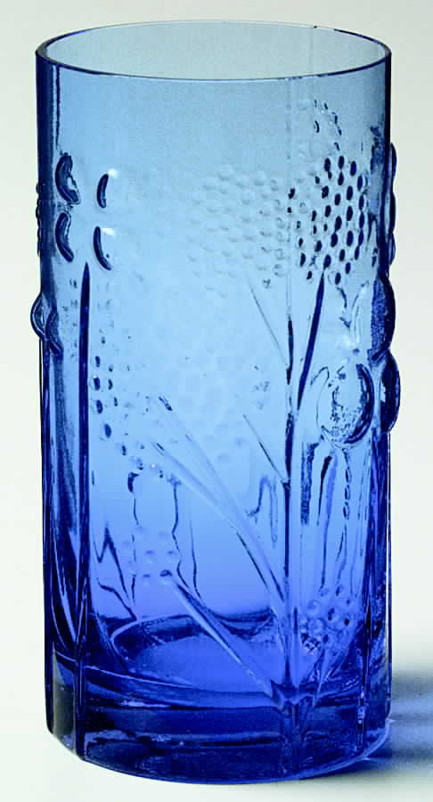 Flora Cobalt Blue Highball Glass by Arabia Crystal-1