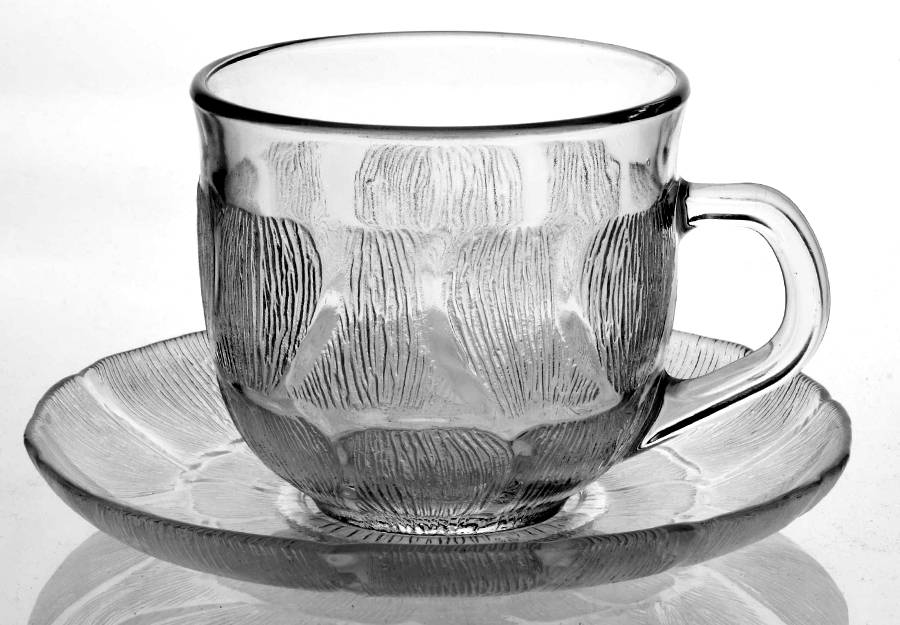 Fleur Cup & Saucer Set by Arcoroc-1