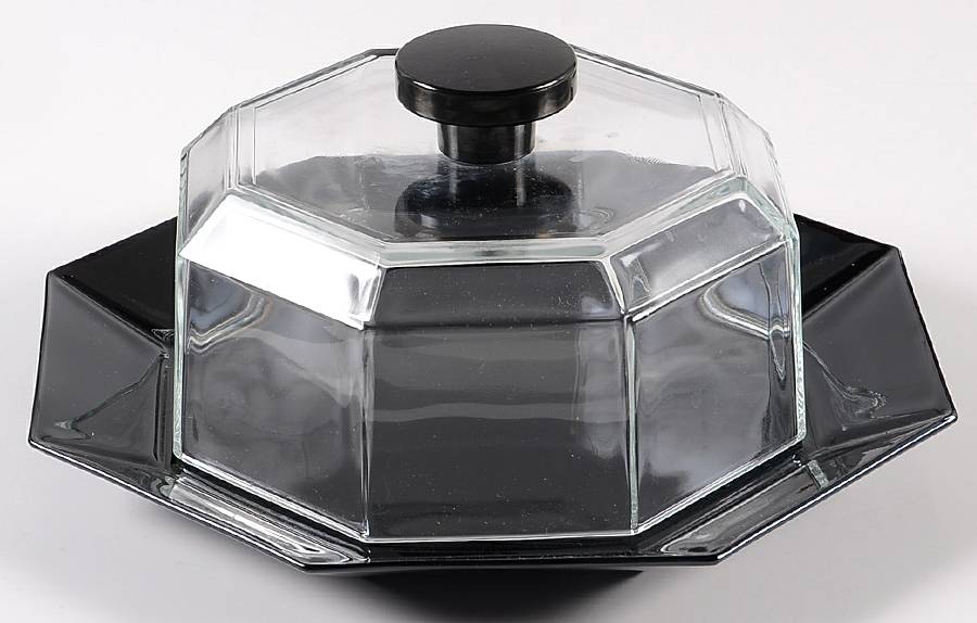 Octime Black Cake Plate & Dome (Uses DPM2) by Arcoroc-1