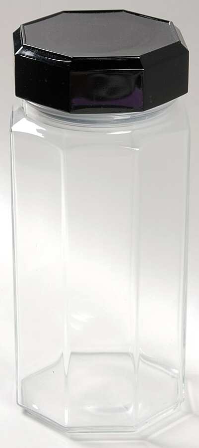 Octime Black Storage Jar & Lid 9" by Arcoroc-1
