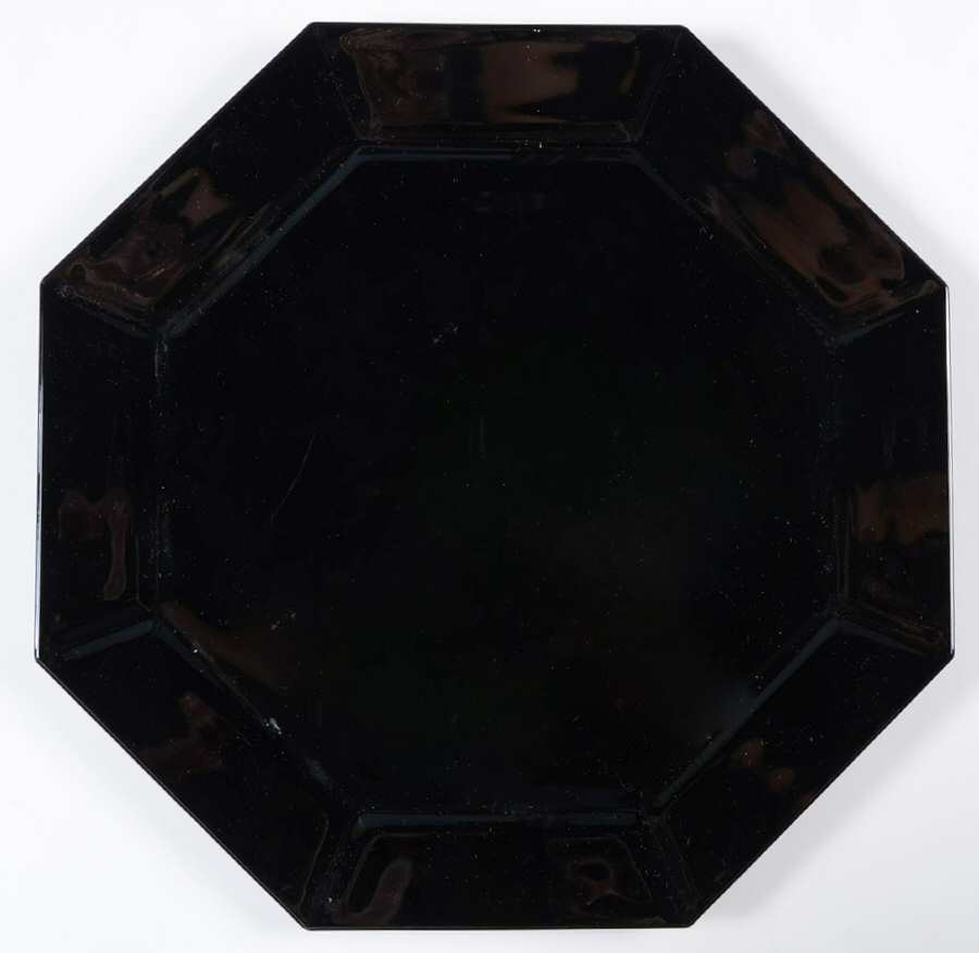Octime Black 12" Sandwich Plate by Arcoroc-1