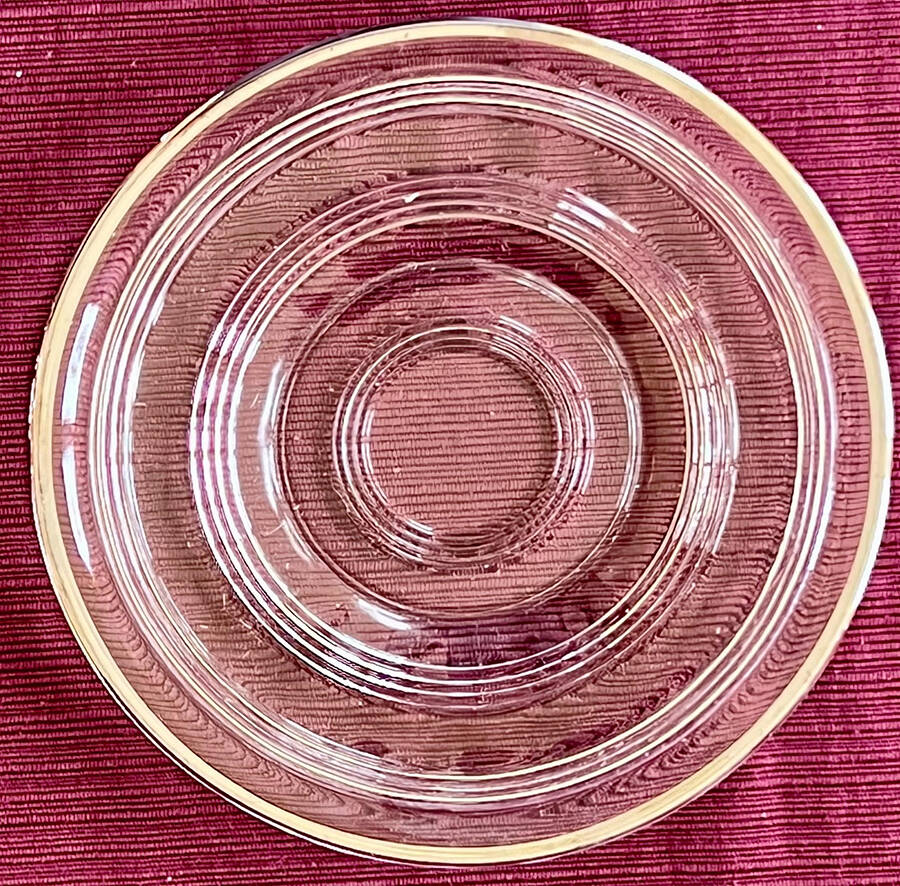 Banded Rings Clear Bread & Butter Plate by Anchor Hocking-1