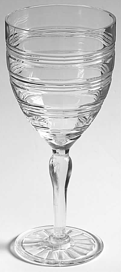 Banded Rings Clear Water Goblet by Anchor Hocking-1