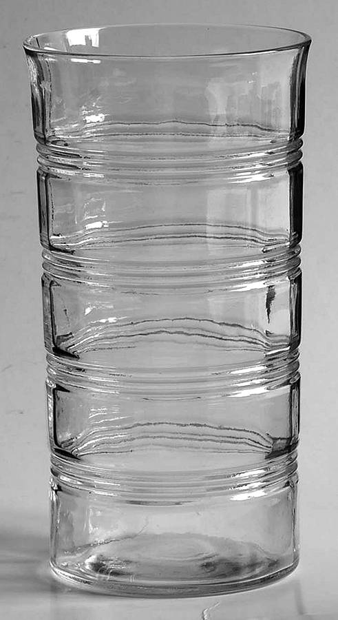 Banded Rings Clear 12 Oz Flat Tumbler by Anchor Hocking-1
