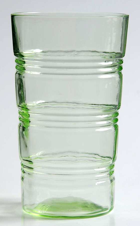 Banded Rings Green Flat Juice Glass by Anchor Hocking-1