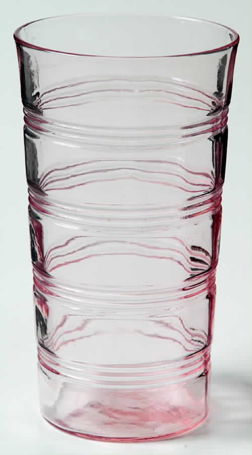 Banded Rings Pink 10 Oz Flat Tumbler by Anchor Hocking-1