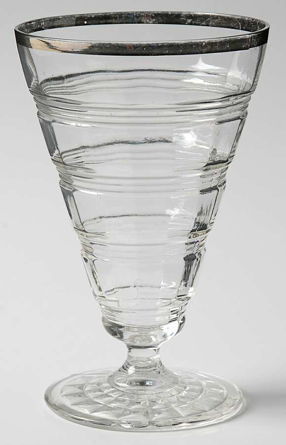 Banded Rings Platinum 10 Oz Footed Tumbler by Anchor Hocking-1