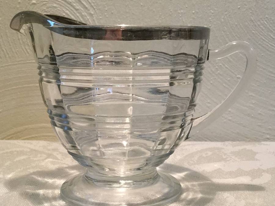 Banded Rings Platinum Creamer by Anchor Hocking-1