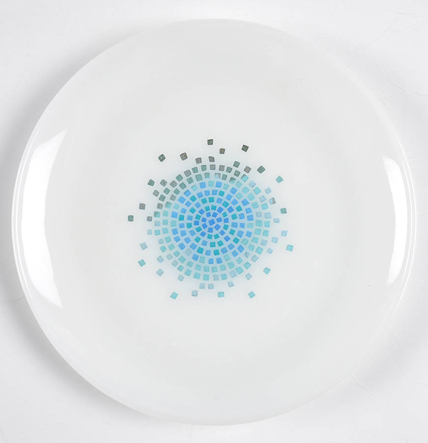 Blue Mosaic Salad Plate by Anchor Hocking-1