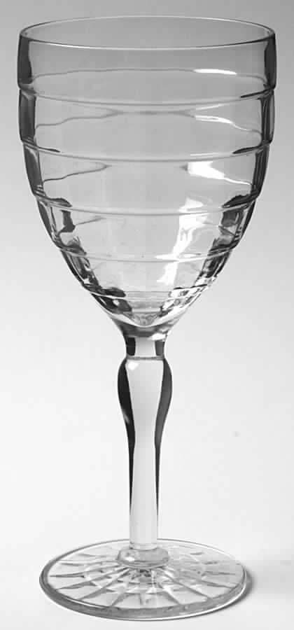 Block Optic Clear Tall Water Goblet by Anchor Hocking-1