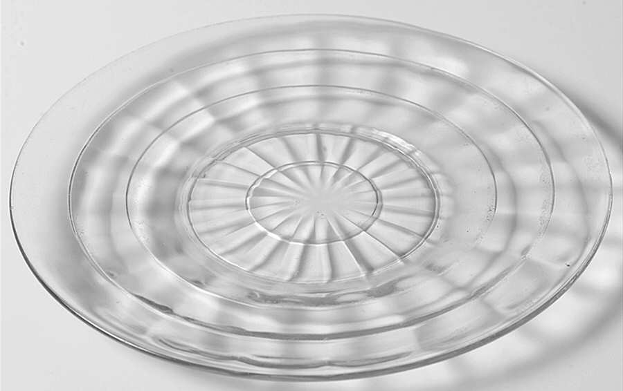 Block Optic Clear Bread & Butter Plate by Anchor Hocking-1