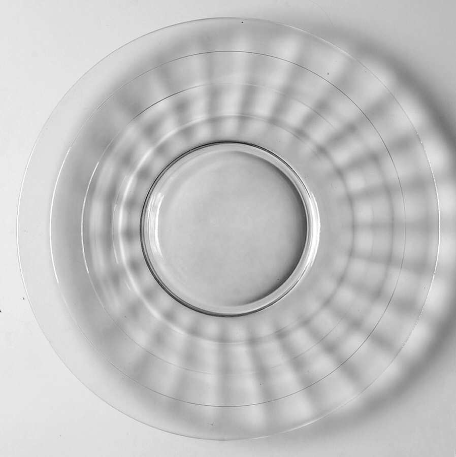 Block Optic Clear 10" Sandwich Plate by Anchor Hocking-1