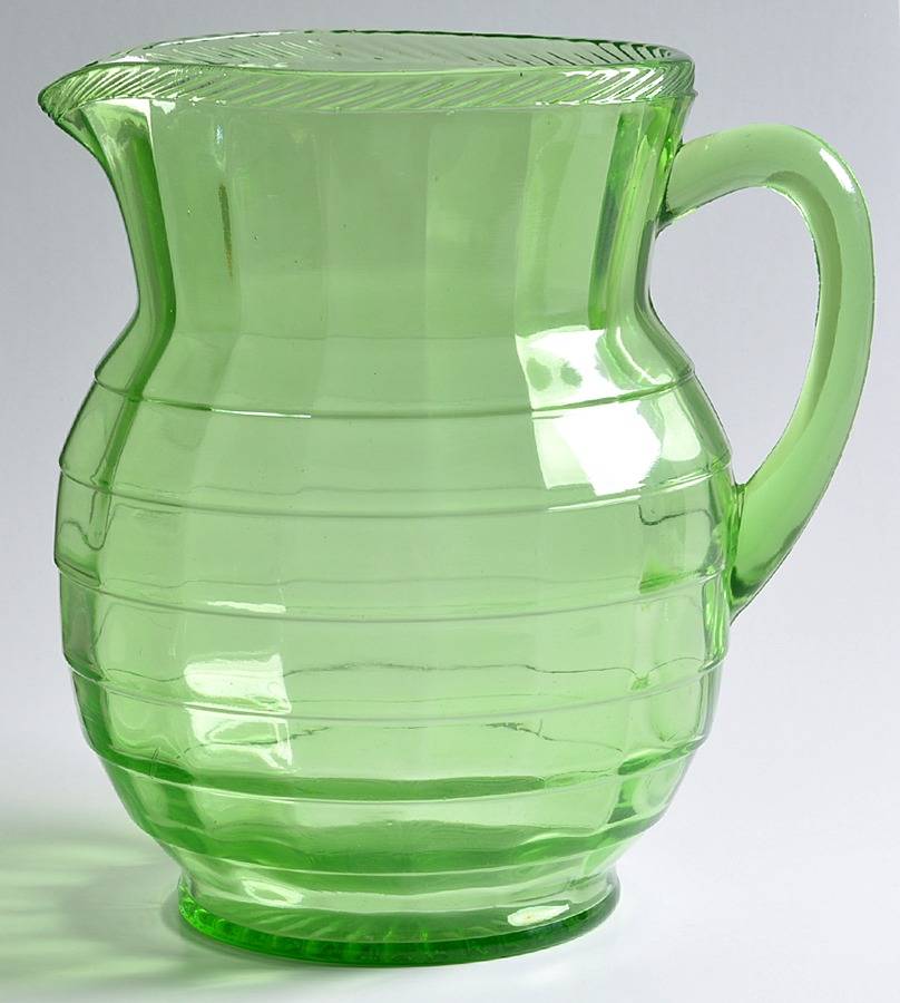 Block Optic Green 80 Oz Pitcher by Anchor Hocking-1