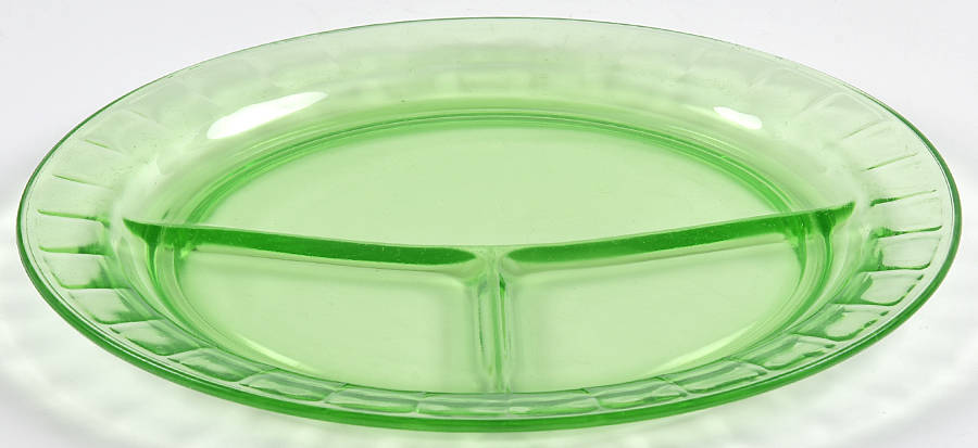 Block Optic Green Grill Plate by Anchor Hocking-1