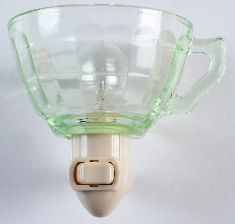 Block Optic Green Night Light HC by Anchor Hocking-1