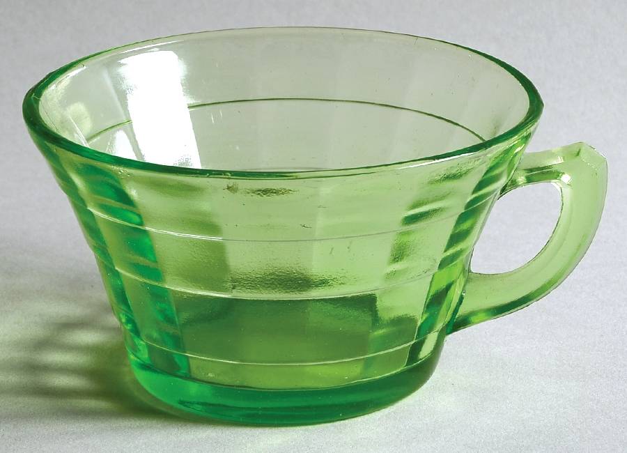 Block Optic Green Cup Only by Anchor Hocking-1