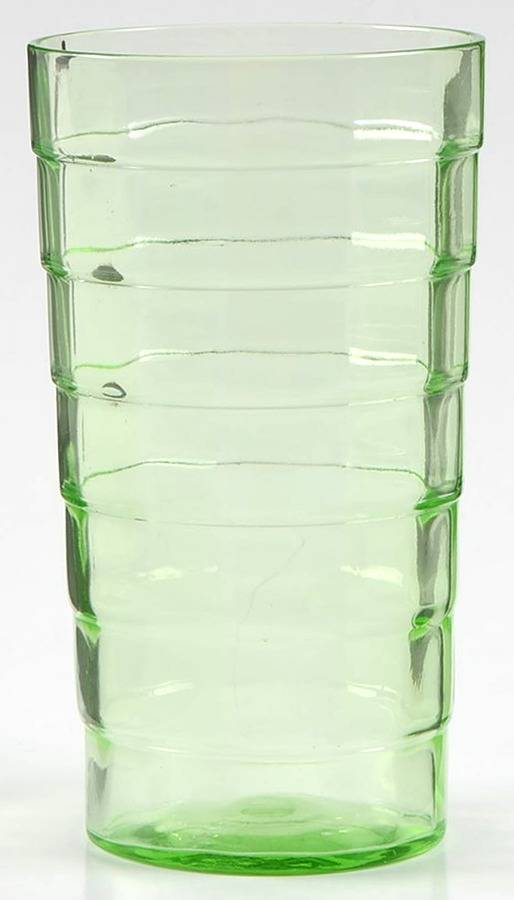 Block Optic Green 10 Oz Flat Tumbler by Anchor Hocking-1